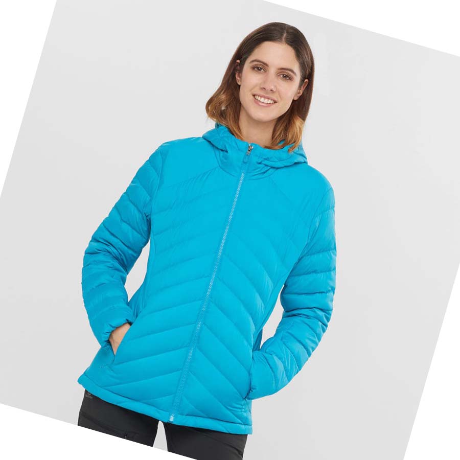 Salomon ESSENTIAL XWARM DOWN INSULATED Kabát Női Kék | HU 3178TCE